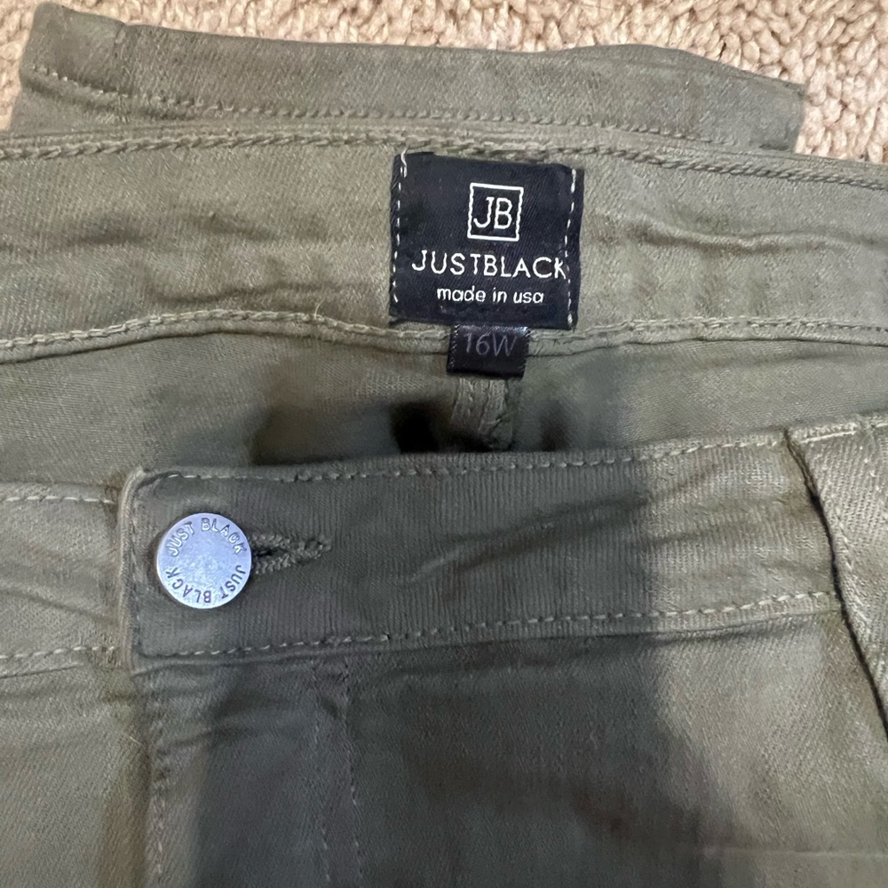 Just Black Olive Jeans 16W